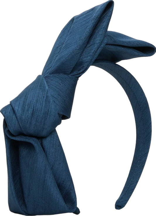 Phase Eight Blue Silk Bow Headband Bnwt One Size