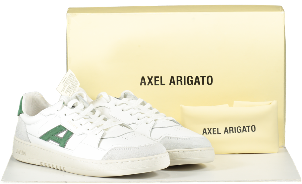 AXEL ARIGATO White Kale Green Dice Lo Sneaker BNIB UK 9.5 EU 43.5