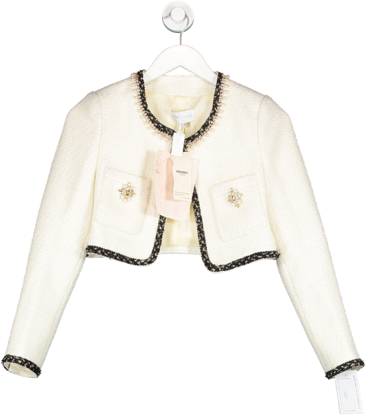 Kingwen Cream Tweed Short Jacket UK 6