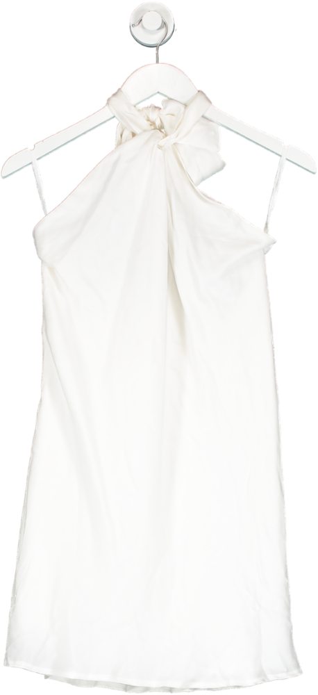 one mile White Mandy Mini Halter Dress UK 10