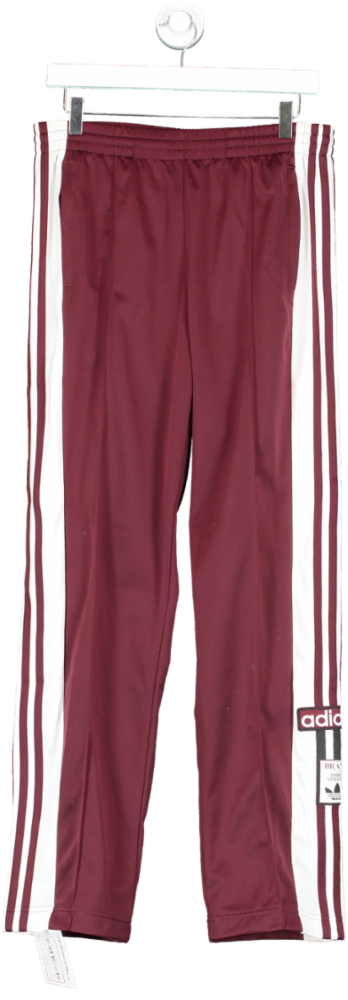 Adidas Originals Adibreak Popper Track Pants In Maroon - Red