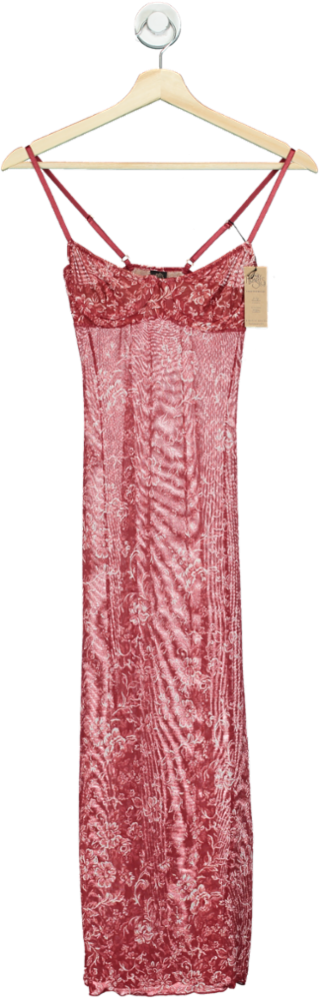 sachin and babi light blue dress Pink Velvet Knot Detail Midaxi Dress