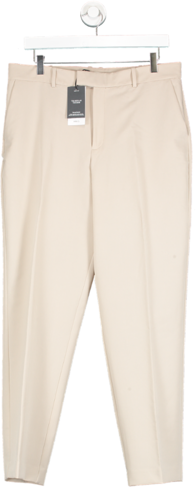 MANGO Beige Straight Suit Trousers BNWT UK 14