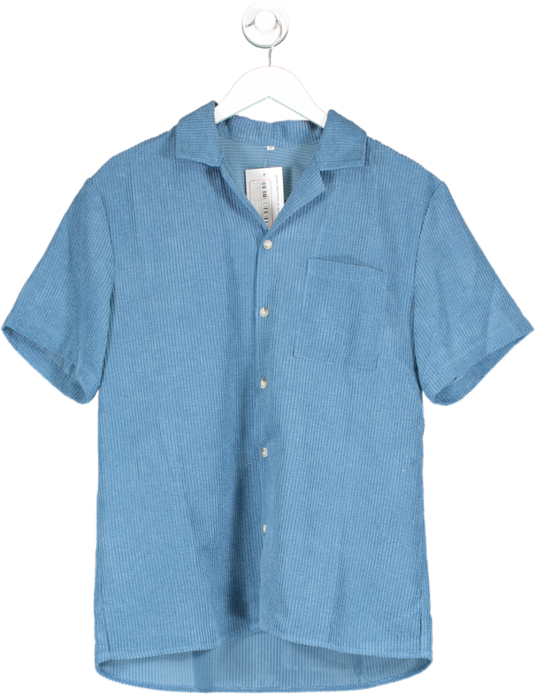 Blue Corduroy Shirt UK M