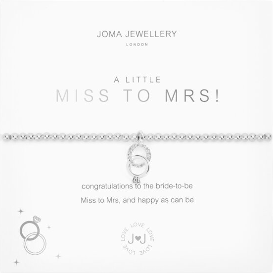 Joma Jewellery Silver A Little 'Miss To Mrs!' Bracelet One Size