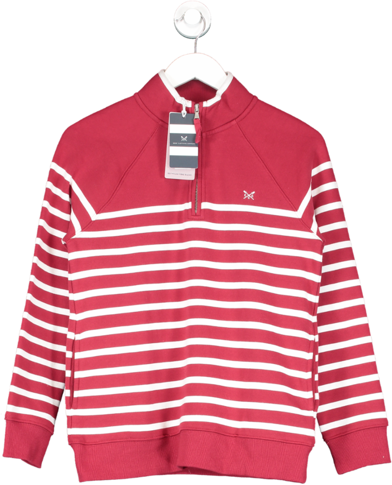 Crew Clothing Company Red Half Zip Sweatshirt UK 6
