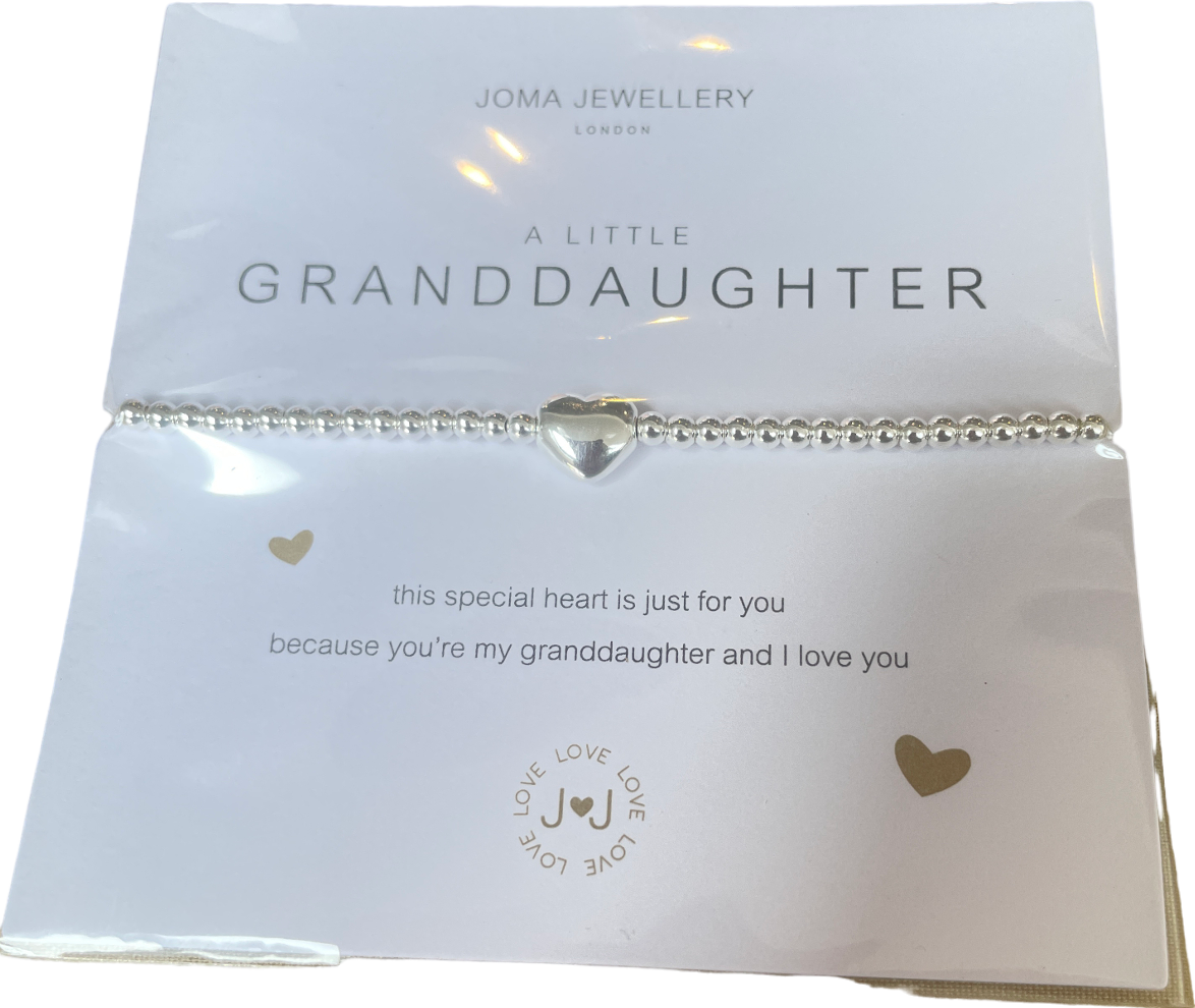 Joma Jewellery Silver A Little 'granddaughter' Bracelet One Size