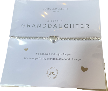 Joma Jewellery Silver A Little 'granddaughter' Bracelet One Size