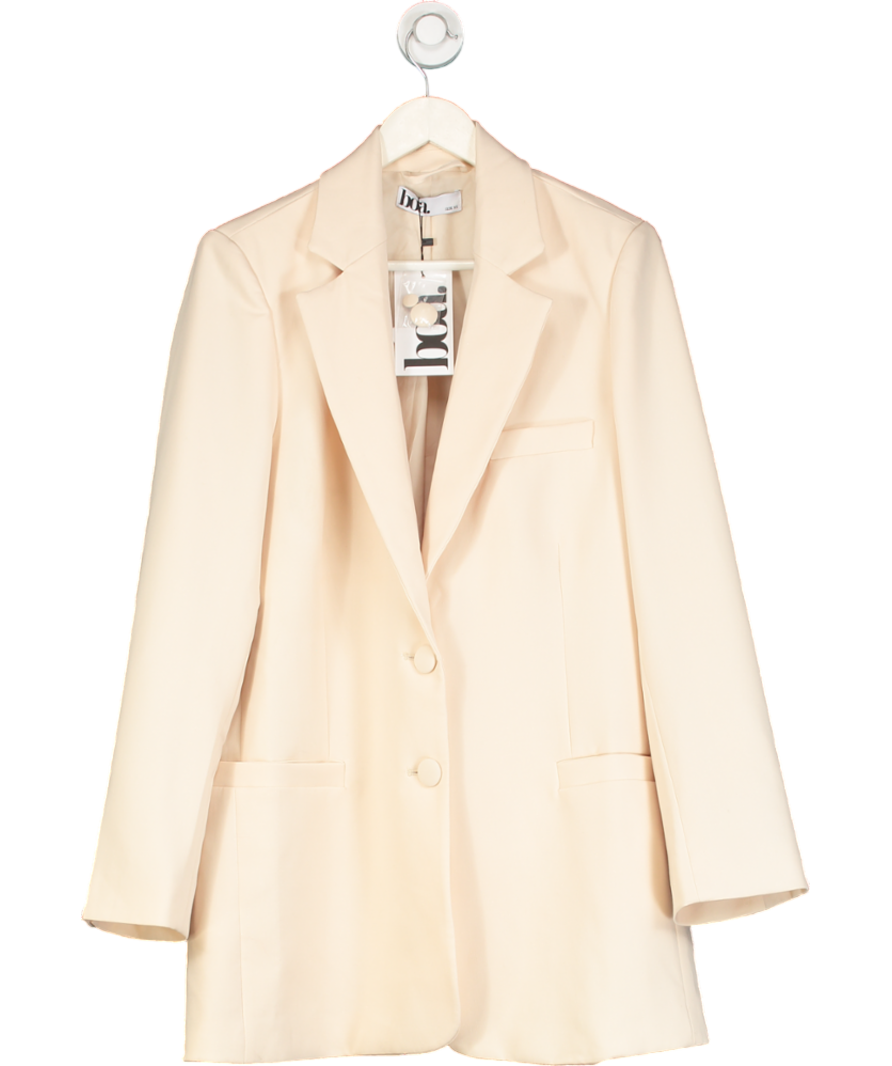 beige belted blazer dress Belted Double Breasted Blazer Dress M / Gray main image 0