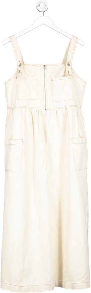 SimplyBe Cream Pocket Detail Midaxi Apron Dress UK 16
