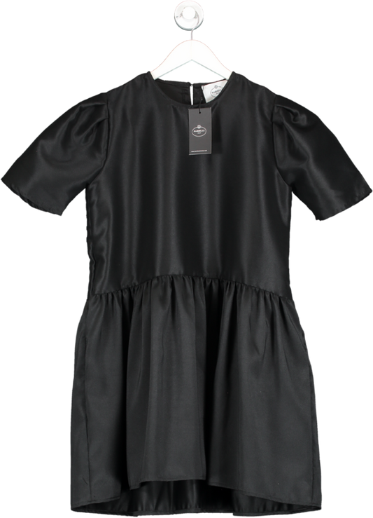 Marielle Black Satin Mini Dress One Size