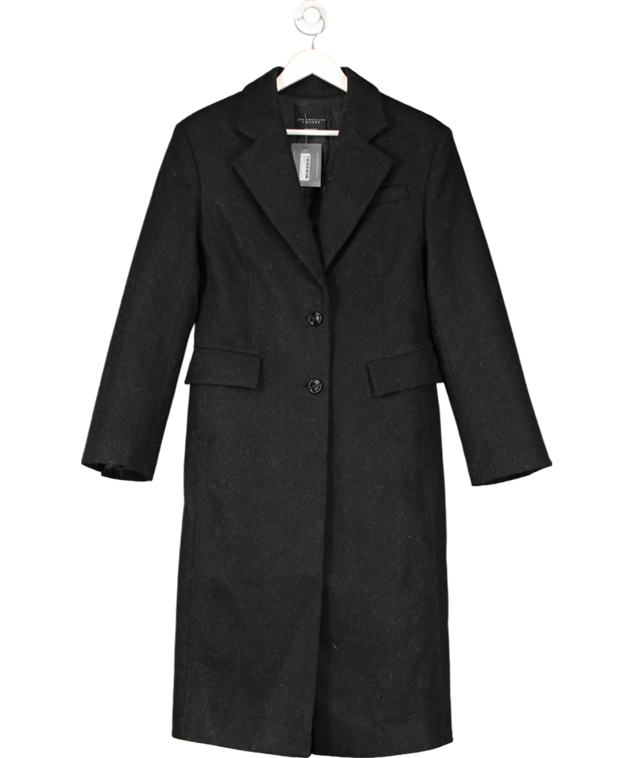 MANGO Black X Jen Ceballos - Wool Coat With Shoulder Pads UK