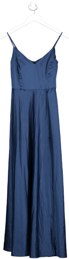 Coast Blue Satin High Slit Maxi Dress UK 8