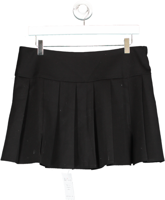Miss Selfridge Black Pleated Mini Skirt UK 14