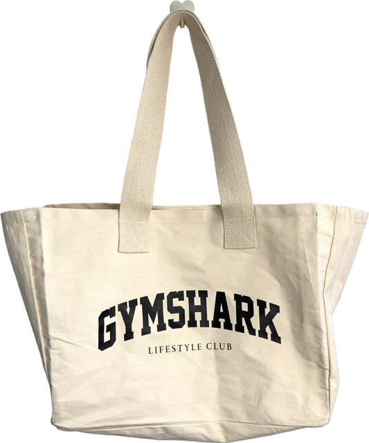 gymshark Cream Oversized Hessian Tote Bag One Size