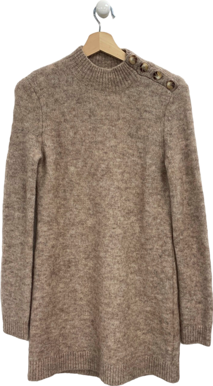 Sézane Beige Button Shoulder Knit Jumper UK S – Reliked