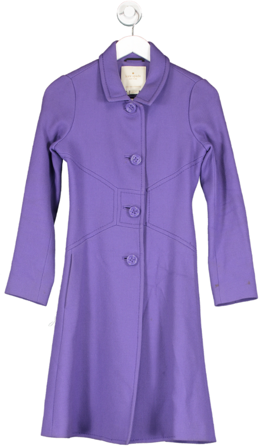 Kate Spade Purple Tiera Coat UK XXS