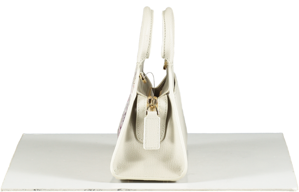 aigner Cream Leather Cybill Honeysuckle Stretch Mini Bag