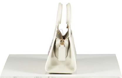 aigner Cream Leather Cybill Honeysuckle Stretch Mini Bag