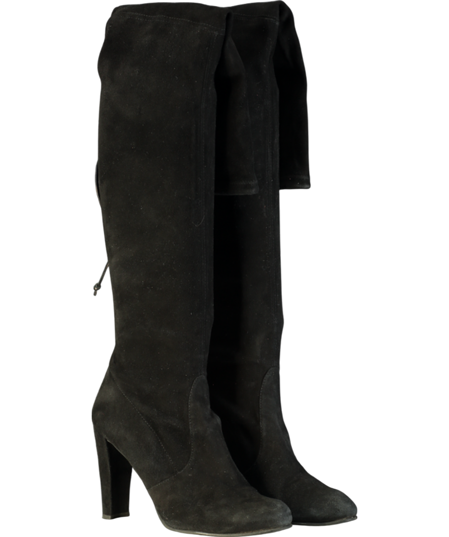 Stuart Weitzman Black Highland Over the Knee Boot UK 7 EU 40 Reliked