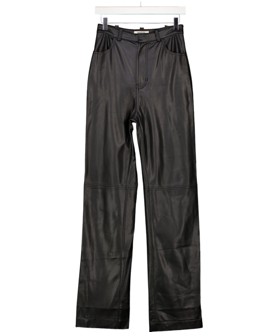 House of CB Inaya Black Stretch Vegan Leather Trousers UK S – Reliked