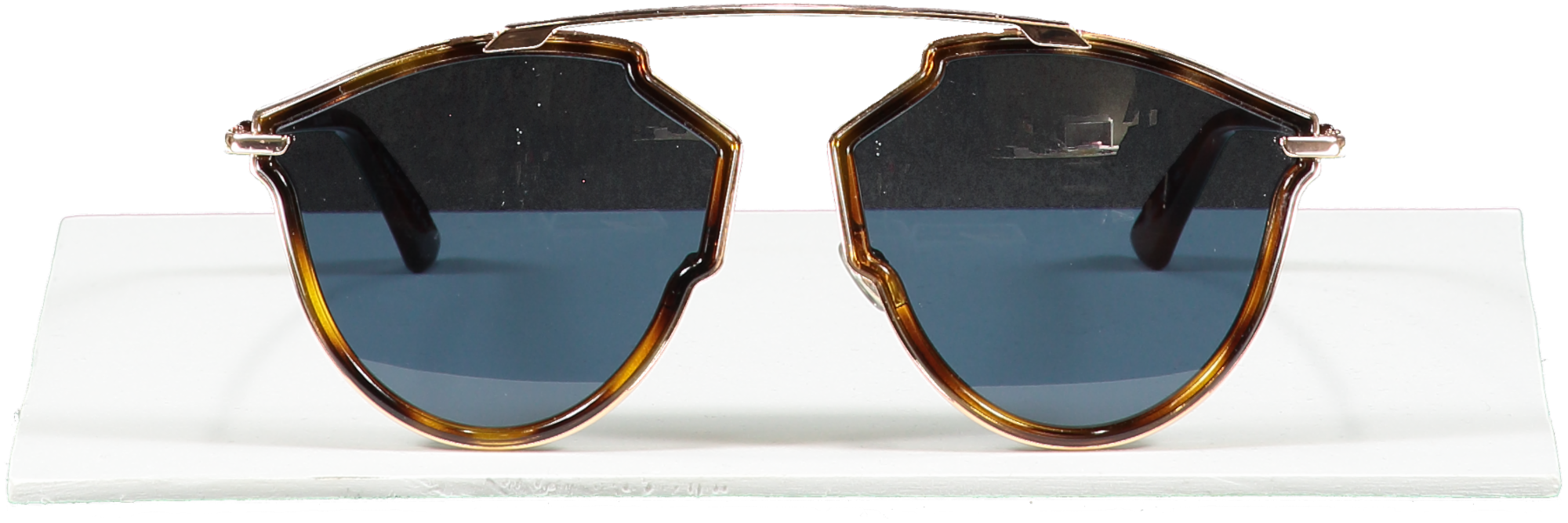 Christian Dior Metallic Gold Brown Tortoise so Real Rise Sunglasse Reliked