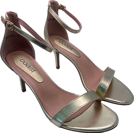 Coast Gold Trinnie Barely There Stiletto Heeled Sandals UK 7