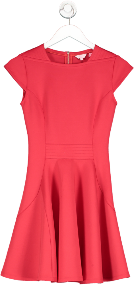 Ted Baker Red Fit And Flare Dress UK S