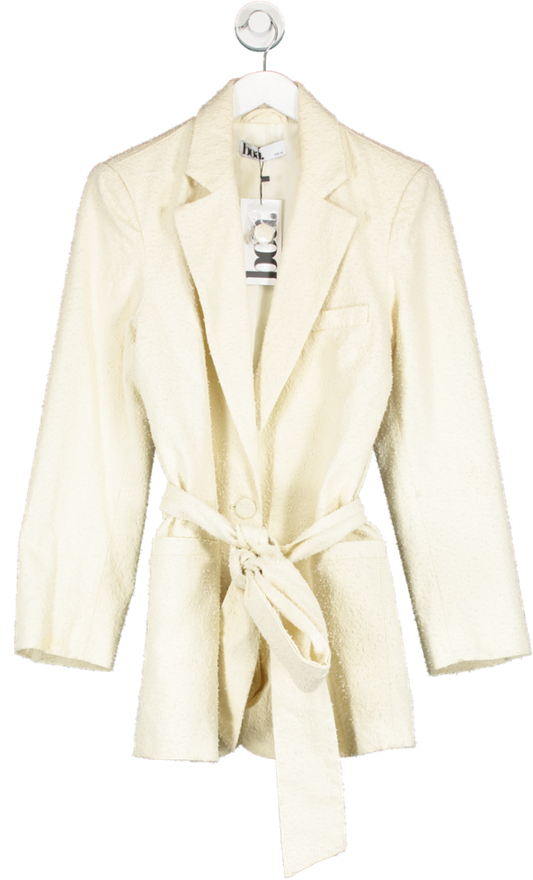 BOA Cream Boucle Blazer Dress With Belt UK XS/S