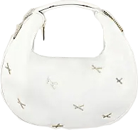 White Genny   Fortune Bag With X Applications And Rhinestones One Size