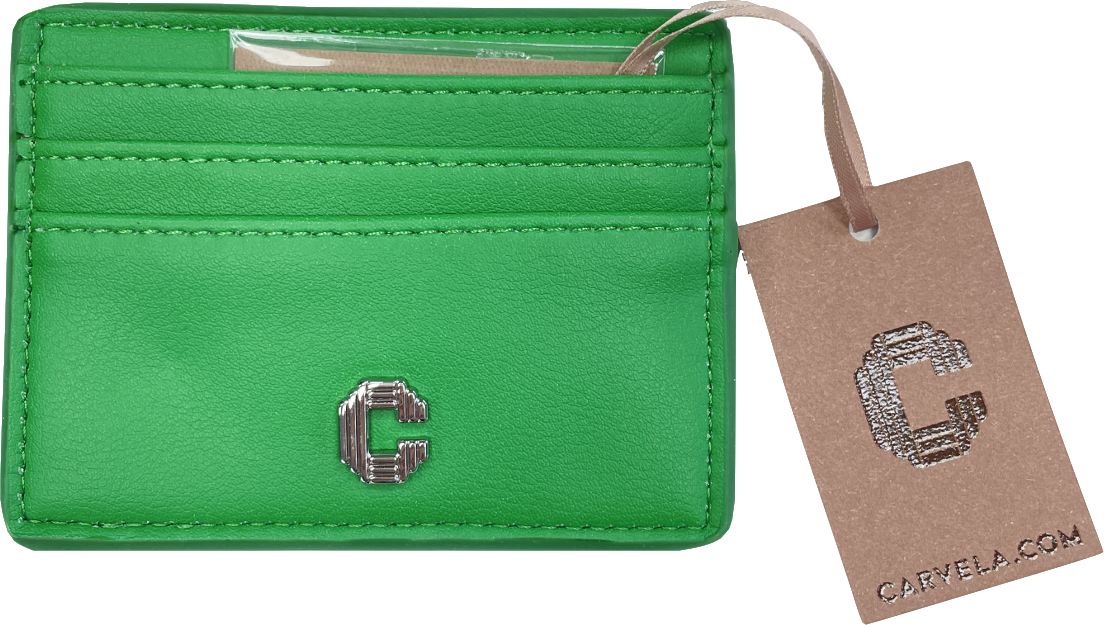 Carvela Green Vegan Leather Credit Card Holder One Size