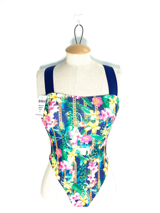 ASOS Multicoloured Floral Swimsuit UK 6