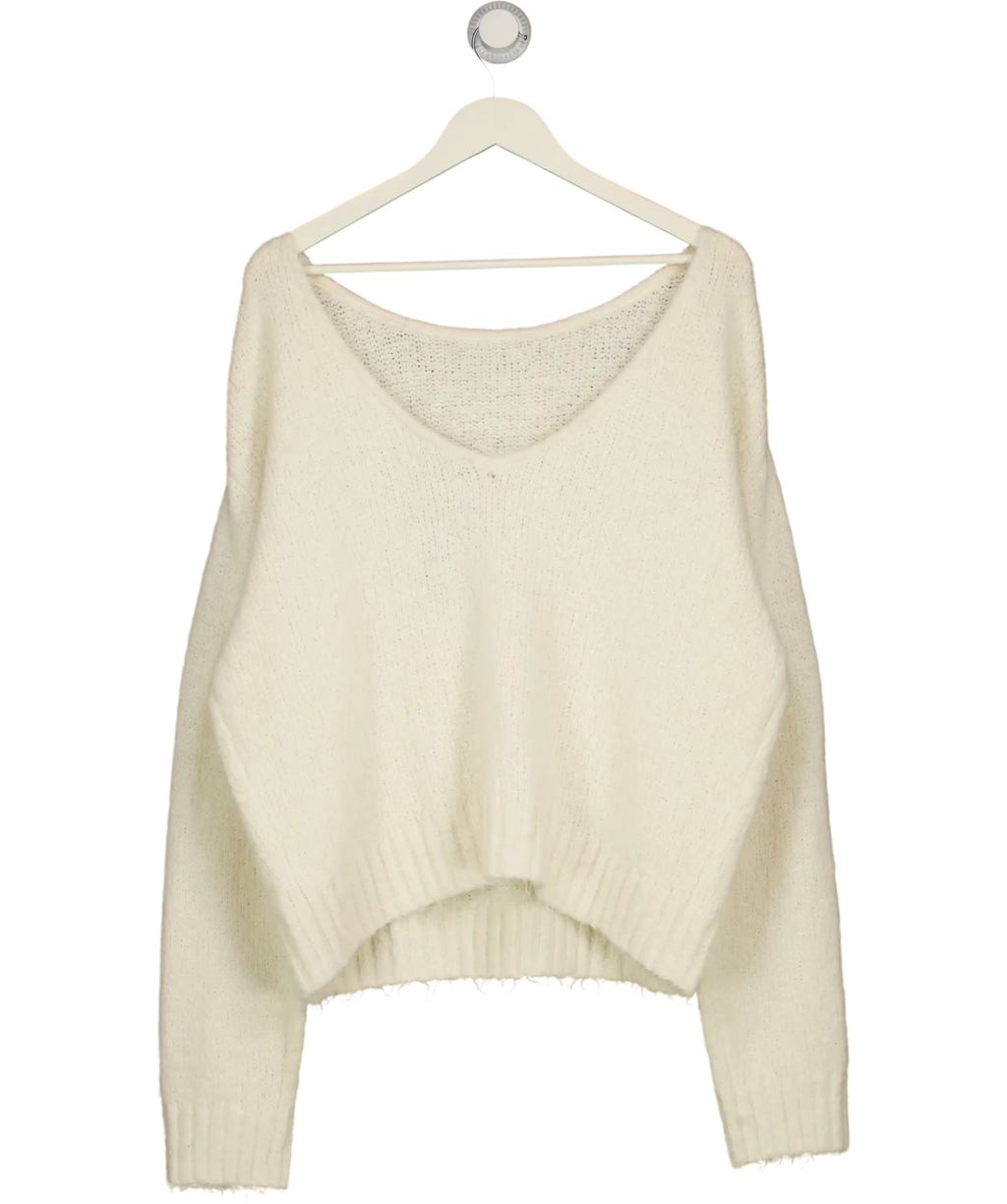 WHITE FOX Softer Love Knit Sweater Off White UK S/M