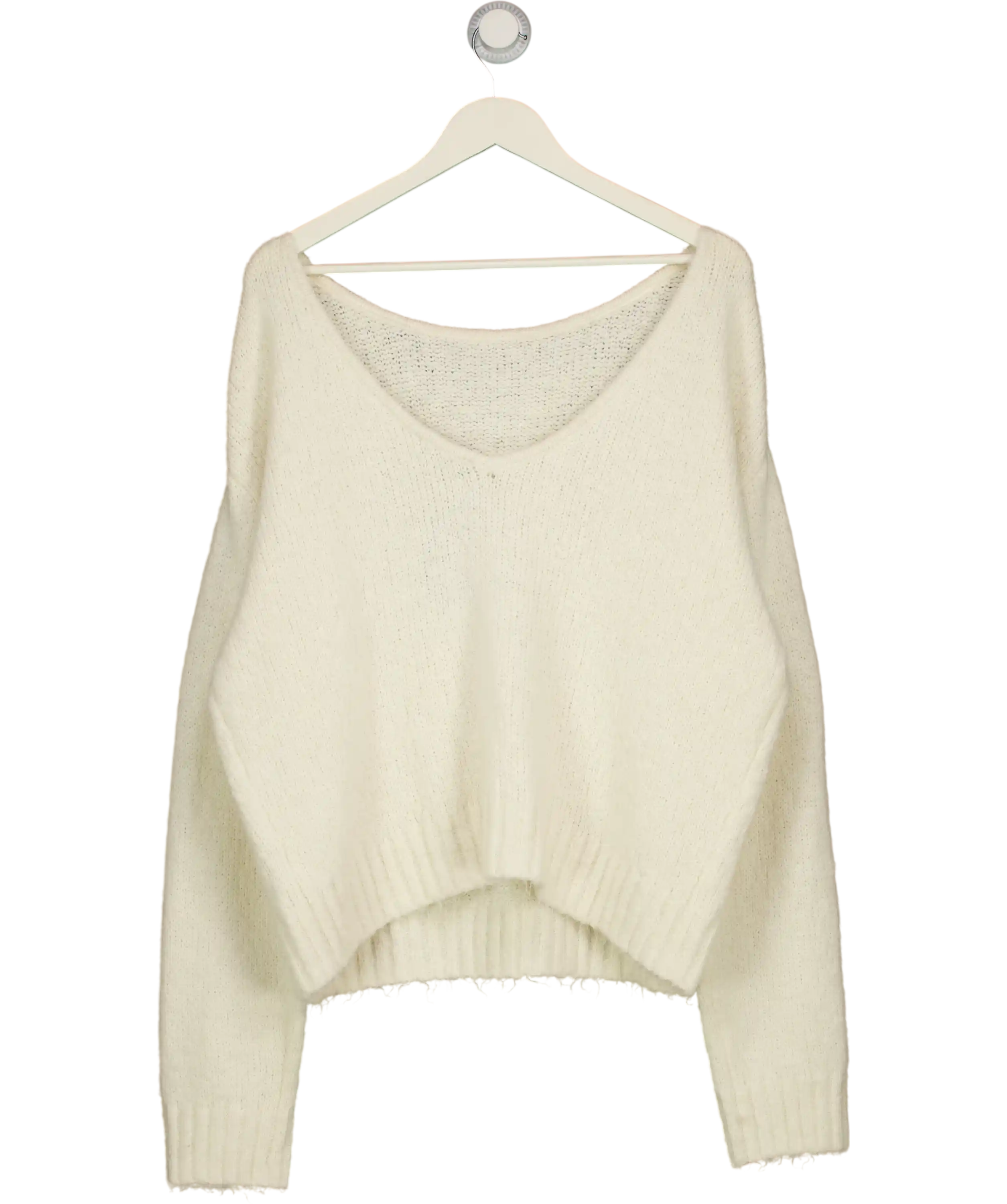 WHITE FOX Softer Love Knit Sweater Off White UK S/M