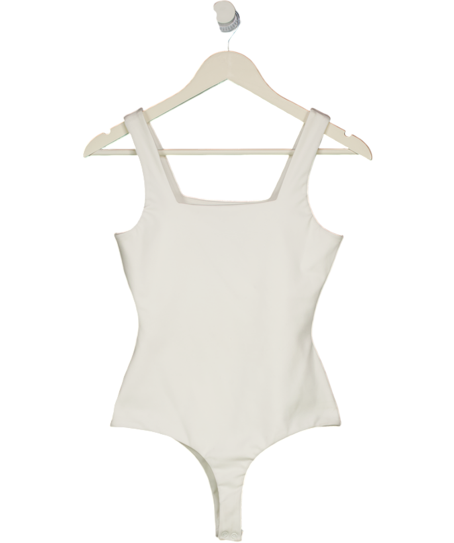 KLAYD Ivory White Square Neck Bodysuit UK M