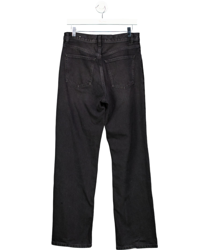 Massimo Dutti Black Straight-leg High-waist Jeans UK 10