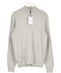 ARNE Grey Cotton Knitted Zip Through Jacket UK L