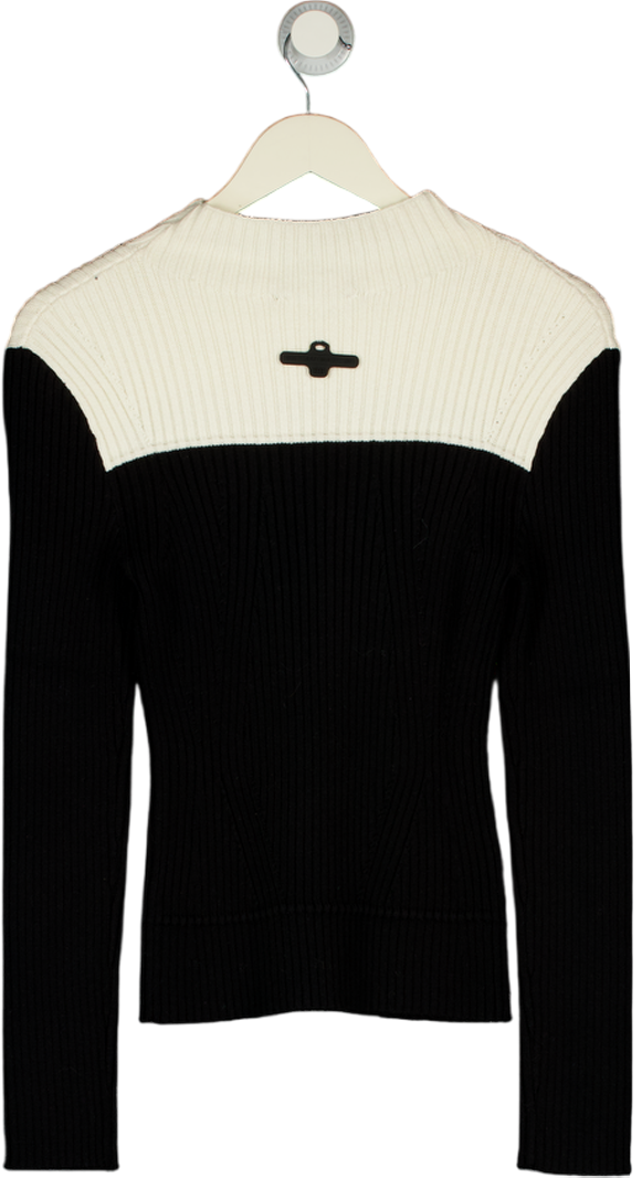 1886 Black / Ivory Ribbed Sweater UK S