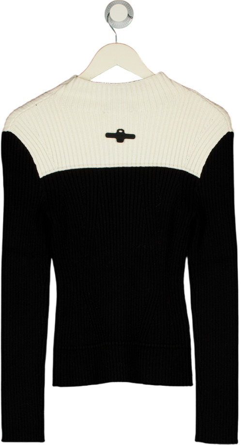 1886 Black / Ivory Ribbed Sweater UK S