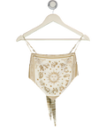 Danielle Bernstein Cream Astro Print Handkerchief Top UK XS