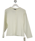ASOS White Compact Knit Shaped Cardigan UK S
