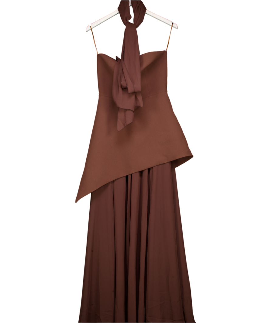 MATTERS STORE Monaco Brown Dress With Scarf UK XS
