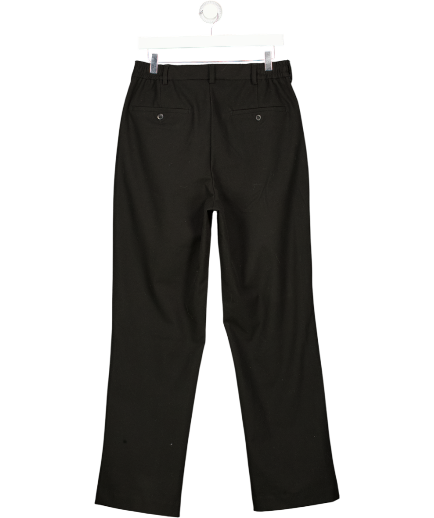 ICON Amsterdam Black Straight Leg Tailored Pleated Trouser W30