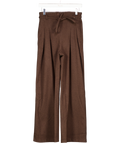 4th & Reckless Brown Herringbone Tie Belt Wide Leg Trousers UK 6