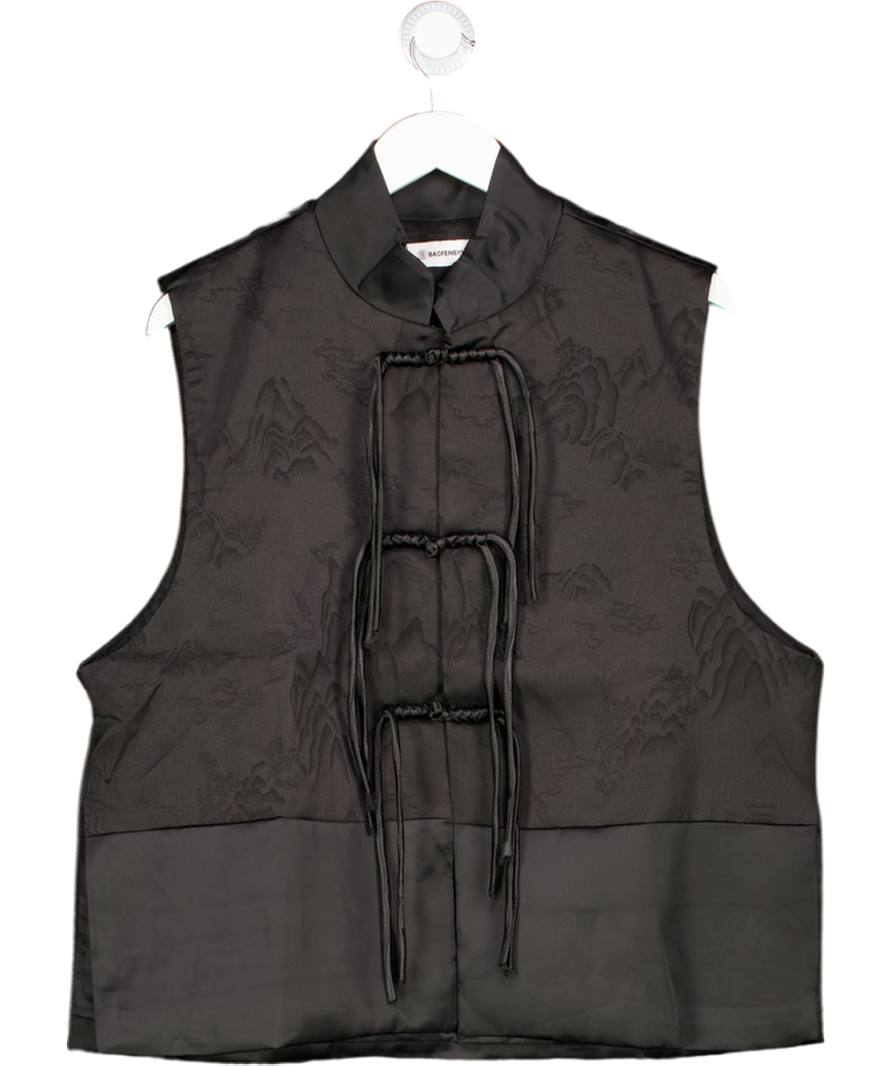 BAOFENGYU Black Waistcoat UK L