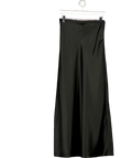 ALMADA LABEL Black Eni Satin Midi Slip Skirt UK S