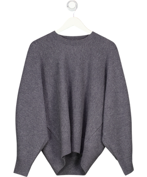 COS Grey Rounded Double-faced Wool Jumper UK S