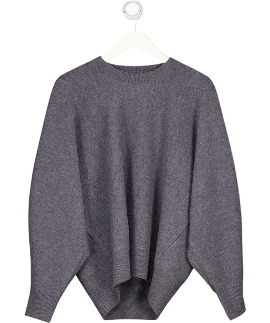 COS Grey Rounded Double-faced Wool Jumper UK S