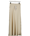 NA-KD Champagne Beige Satin Maxi Skirt UK 6