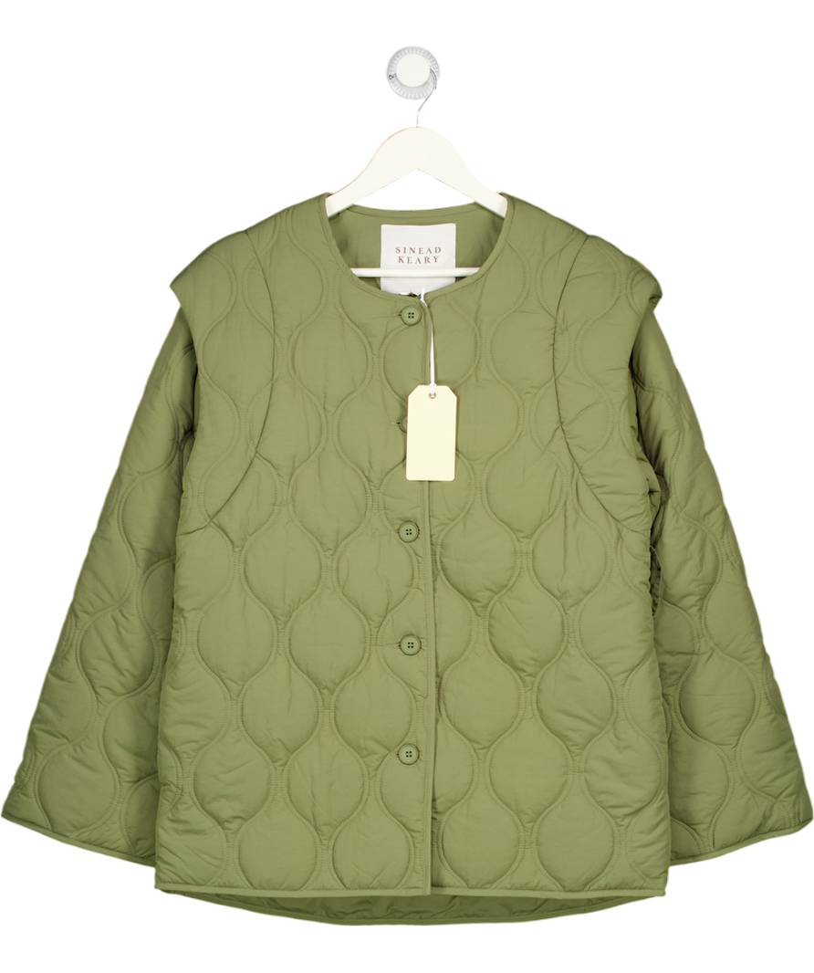 Sinead Keary Green Nicola Quilted Gilet Jacket UK S